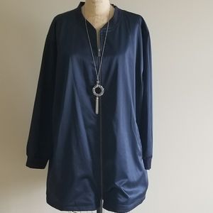 Two by Vince Camuto long blue bomber jacket